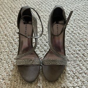 Rampage Grey Heels. Size 8M